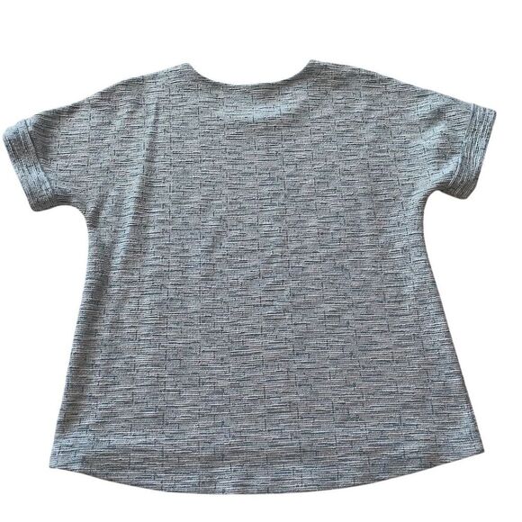 LOFT Women's Short Sleeve Textured Blue Top Size M Casual Spring - Picture 4 of 7